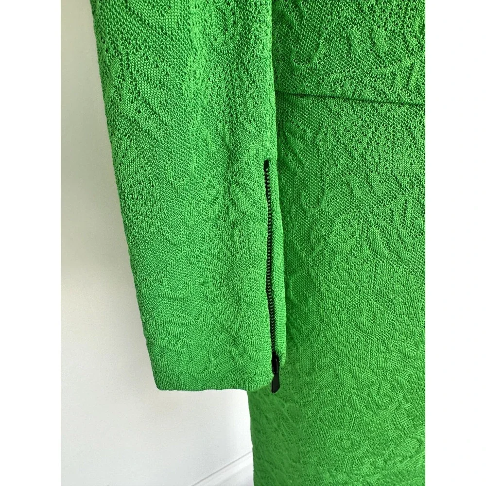 RET $2500 Paula Hian Green Skirt and Asymmetrical Jacket 2pc Set Size Small